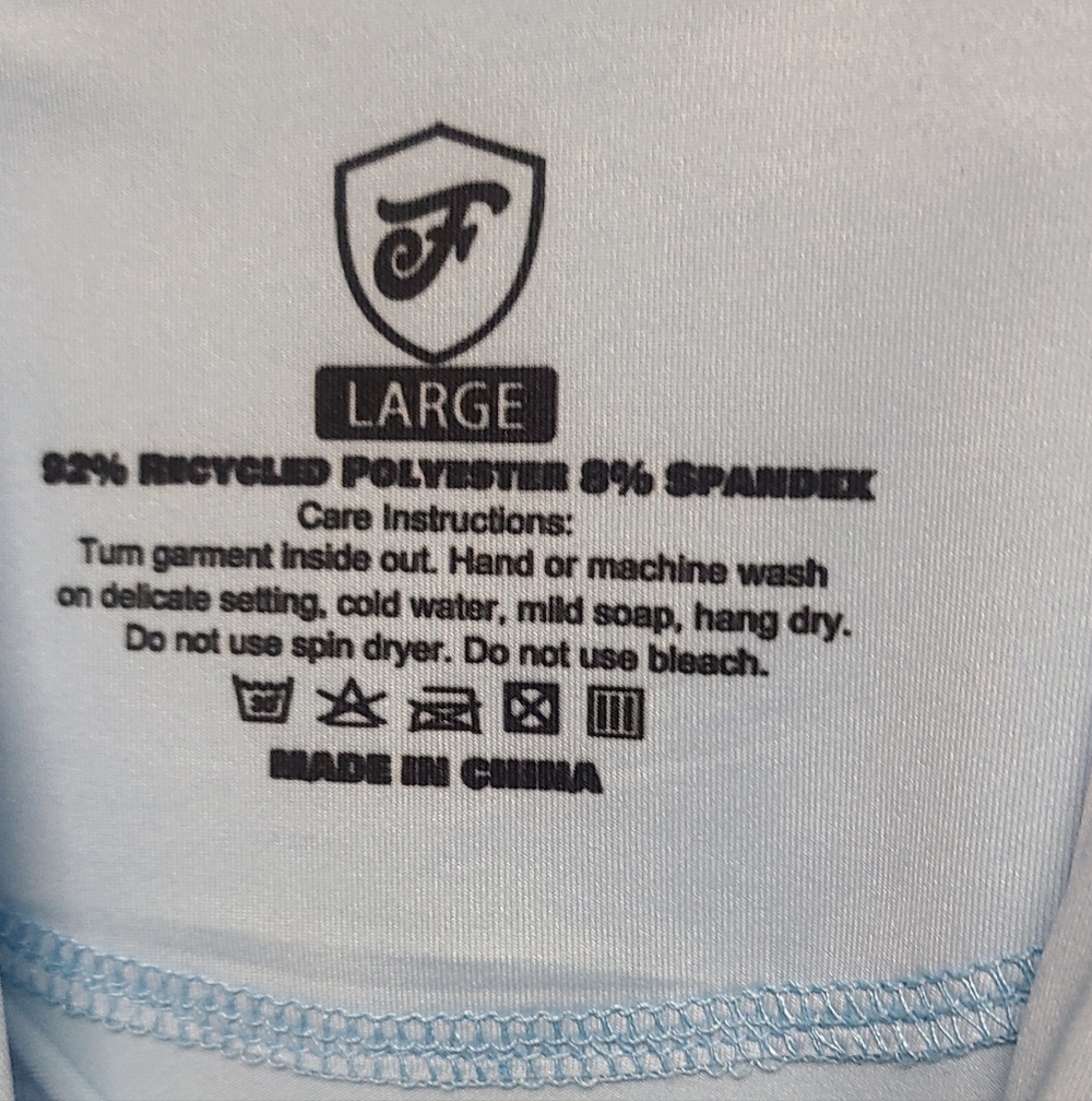 Light Blue UV Protection Hoodie Long Sleeve with Butterfly & Floral Sleeve Print - Picture 2 of 9